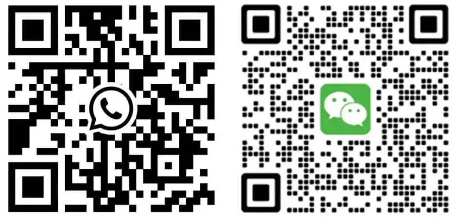 DAB OEM contact QR codes for WhatsApp and WeChat